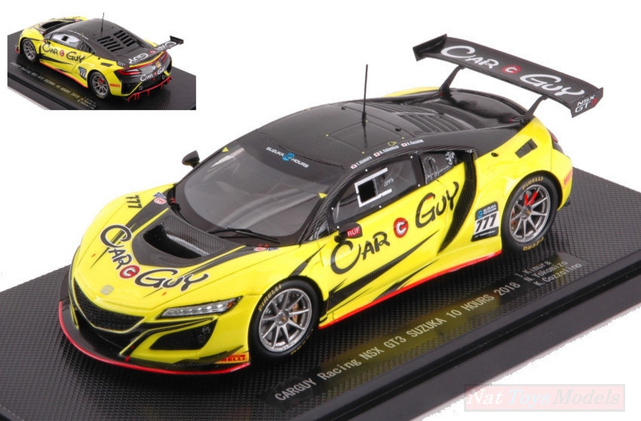 MODELLINO IN SCALA COMPATIBILE CON HONDA NSX GT3 N.777 10 H SUZUKA 2018 KIMURA-YOKOMIZO-COZZOLINO 1:43 EBBRO EB45677