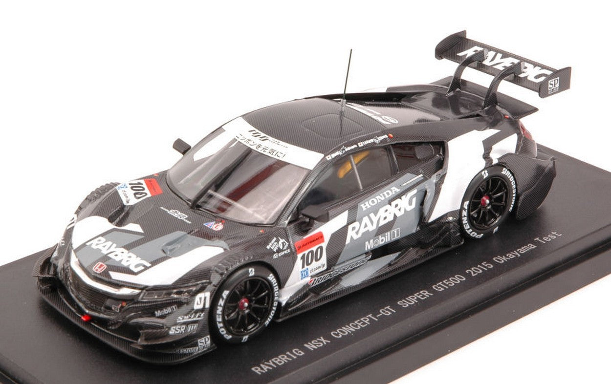 SCALE MODEL COMPATIBLE WITH HONDA NSX N.100 SUPER GT500 OKAYAMA TEST 2015 N.YAMAMOTO-T.IZAWA 1:43 EBBRO EB45282