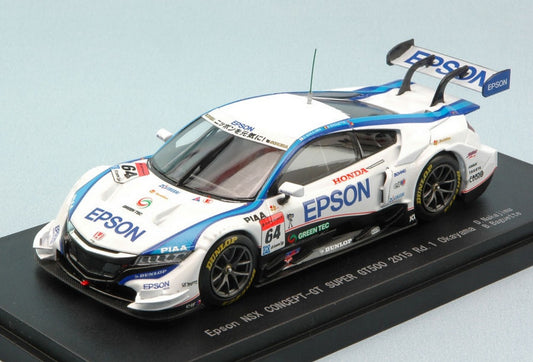 SCALE MODEL COMPATIBLE WITH HONDA NSX N.64 13th SUPER GT500 OKAYAMA 2015 D.NAKAJIMA-B.BAGUETTE 1:43 EBBRO EB45274