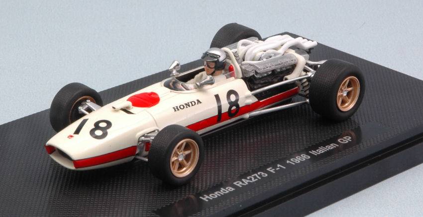 MODELLINO IN SCALA COMPATIBILE CON HONDA RA273 R.GINTHER 1966 N.18 ACCIDENT ITALY GP 1:43 EBBRO EB44261