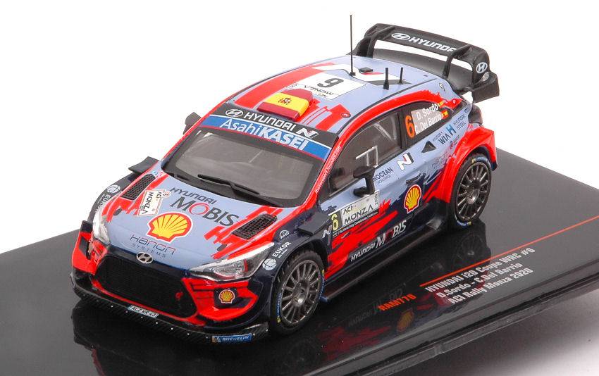 SCALE MODEL COMPATIBLE WITH HYUNDAI i20 COUPE WRC N.6 RALLY MONZA 2020 SORDO-DEL BARRIO 1:43 IXO MODEL RAM770