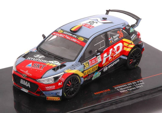 MODELLINO IN SCALA COMPATIBILE CON HYUNDAI i20 N RALLY 2 N.36 RALLY YPRES 2021MUNSTER/LOUKA 1:43 IXO MODEL RAM812LQ