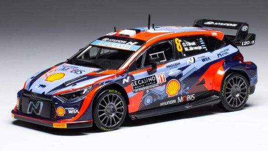 SCALE MODEL COMPATIBLE WITH HYUNDAI i20 N WRC N.8 RALLY MONTE CARLO 2022 TANAK/JARVEOJA 1:43 IXO MODEL RAM838