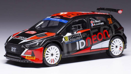 SCALE MODEL COMPATIBLE WITH HYUNDAI i20 N WRC2 N.38 RALLY MONTE CARLO 2023 BURRI/LEVRATTI 1:43 IXO MODEL RAM891