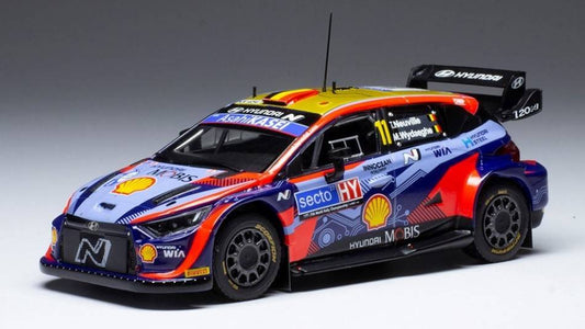 SCALE MODEL COMPATIBLE WITH HYUNDAI i20 N.11 FINLAND RALLY 2022 NEUVILLE/WYDAEGHE 1:43 IXO MODEL RAM866