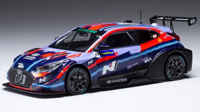 MODELE REDUIT COMPATIBLE AVEC HYUNDAI VELOSTER N ETCR N.69 HYUNDAI MOTORSP.ETCR PAU 2021 VERNAY 1:43 IXO MODEL GTM161CLQ