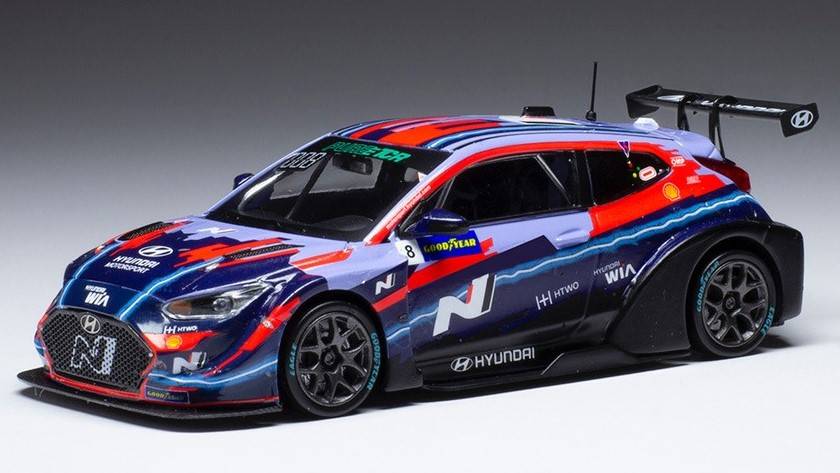 MODELE REDUIT COMPATIBLE AVEC HYUNDAI VELOSTER N ETCR N.8 HYUNDAI MOTORSPORT ETCR PAU 2021 FARFUS 1:43 IXO MODEL GTM161ALQ