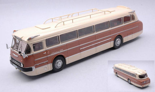 SCALE MODEL COMPATIBLE WITH IKARUS 66 1972 BEIGE/BROWN 1:43 IXO MODEL BUS032LQ