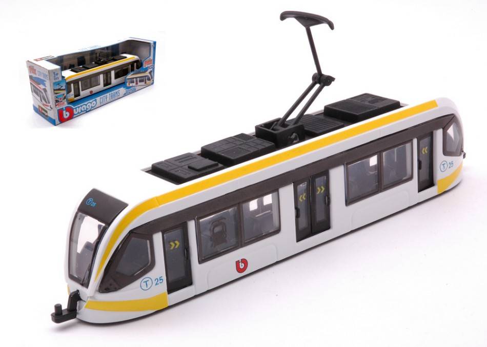 SCALE MODEL COMPATIBLE WITH INTERCITY TRAM YELLOW 19 cm BURAGO BU32105Y