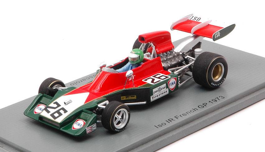 SCALE MODEL COMPATIBLE WITH ISO IR HENRI PESCAROLO 1973 N.26 FRENCH GP 1:43 SPARK MODEL S7571