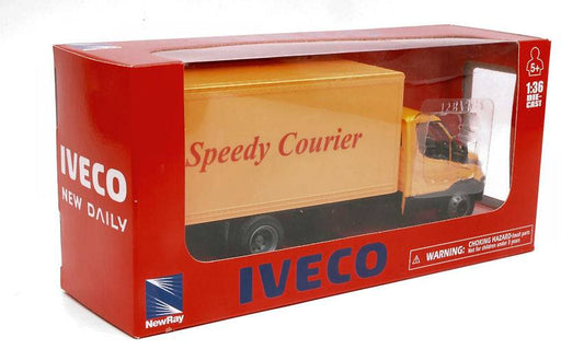 SCALE MODEL COMPATIBLE WITH IVECO DAILY CENTINATO YELLOW 1:36 NEW RAY NY15873H