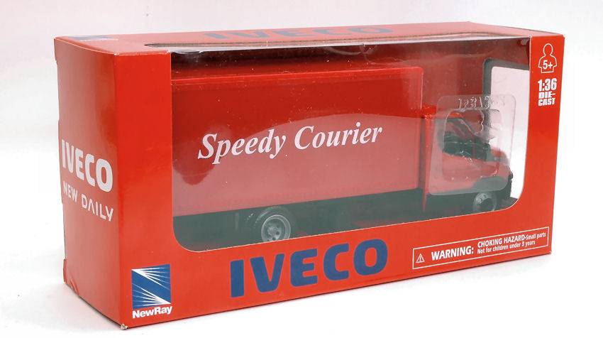 SCALE MODEL COMPATIBLE WITH IVECO DAILY CENTINATO RED 1:36 NEW RAY NY15873F