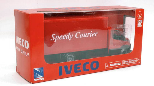 SCALE MODEL COMPATIBLE WITH IVECO DAILY CENTINATO RED 1:36 NEW RAY NY15873F