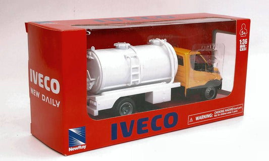 SCALE MODEL COMPATIBLE WITH IVECO DAILY TANK YELLOW 1:36 NEW RAY NY15873L