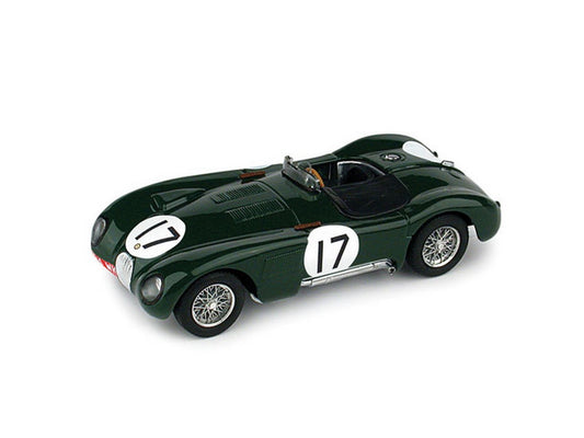 MODELLINO IN SCALA COMPATIBILE CON JAGUAR C TYPE N.17 2nd LM 1953 S.MOSS-P.WALKER 1:43 BRUMM BM0358B