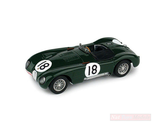 MODELLINO IN SCALA COMPATIBILE CON JAGUAR C TYPE N.18 WINNER LM 1953 T.ROLT-D.HAMILTON 1:43 BRUMM BM0358