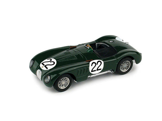 MODELLINO IN SCALA COMPATIBILE CON JAGUAR C TYPE N.22 LM 1951 MOSS-FAIRMANM 1:43 BRUMM BM0356B