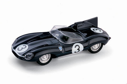 MODELE REDUIT COMPATIBLE AVEC JAGUAR D TYPE N.3 VAINQUEUR LE MANS 1957 BUEB-FLOCKHART 1:43 BRUMM BM0149B