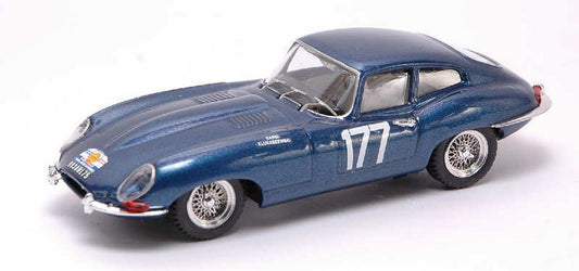 MODELLINO IN SCALA COMPATIBILE CON JAGUAR E COUPE N.177 DNF TOUR D.FRANCE 1963 CARDI-KLUKASZENWSKI 1:43 BEST MODEL BT9342