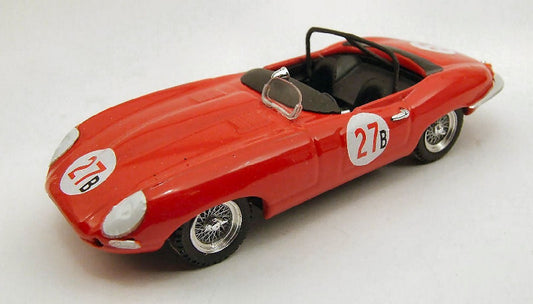 MODELLINO IN SCALA COMPATIBILE CON JAGUAR E SPYDER N.27 2nd RIVERSIDE 1961 B.KRAUSE 1:43 BEST MODEL BT9353