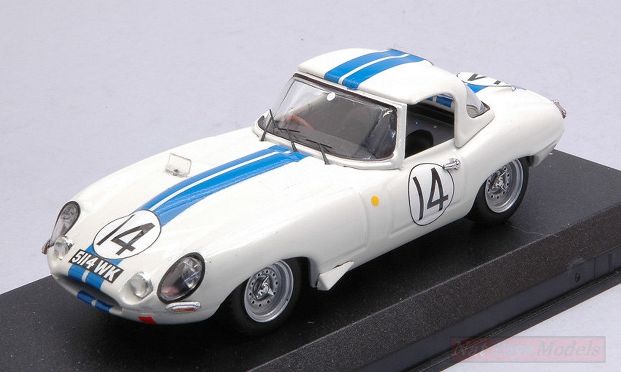 MODELLINO IN SCALA COMPATIBILE CON JAGUAR E TYPE COUPE N.14 LM 1963 HANSGEN-PABST 1:43 BEST MODEL BT9775