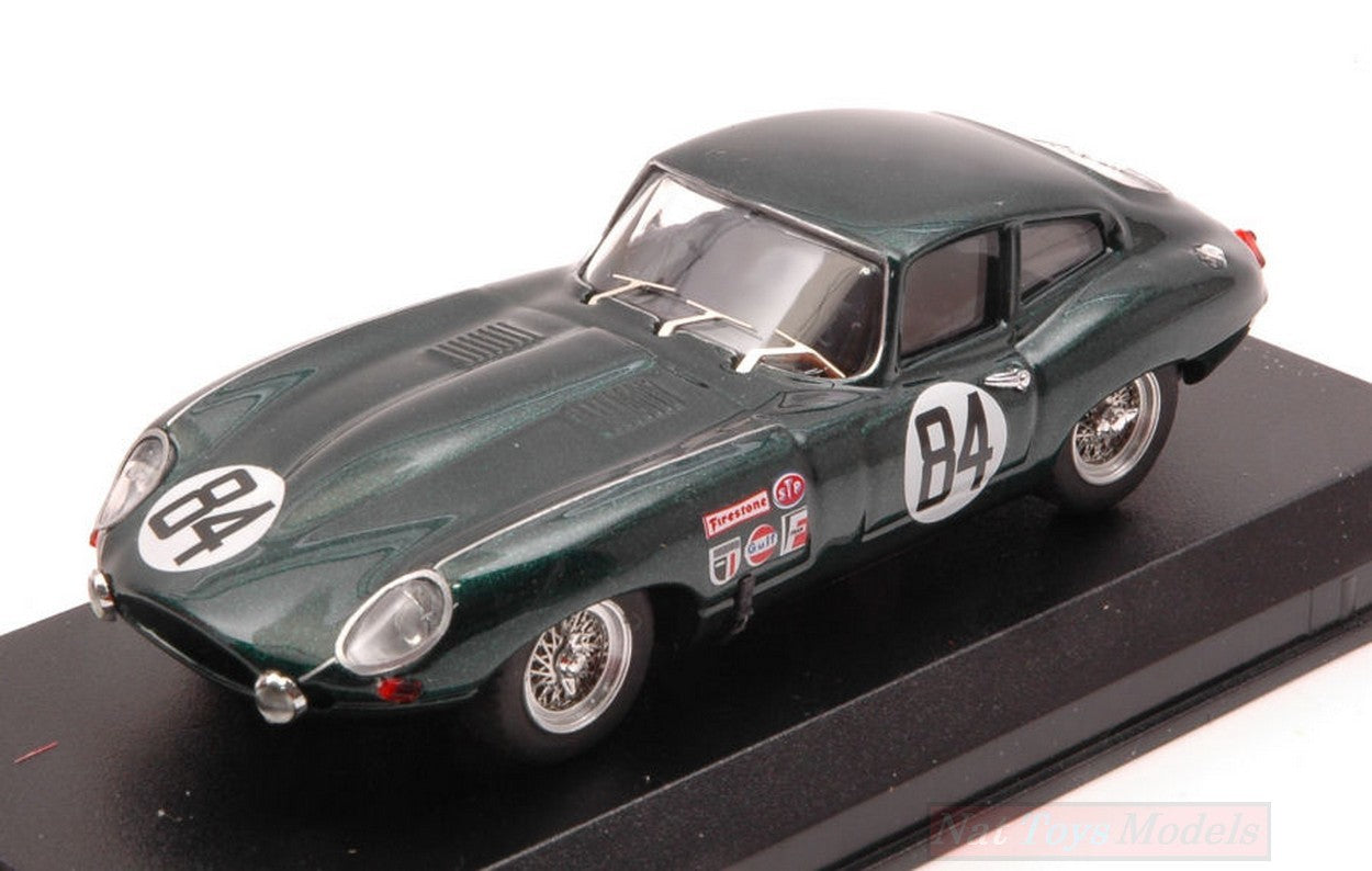 SCALE MODEL COMPATIBLE WITH JAGUAR E-TYPE COUPE N.84 12 H SEBRING 1968 RODGERS-ROBSON 1:43 BEST MODEL BT9657