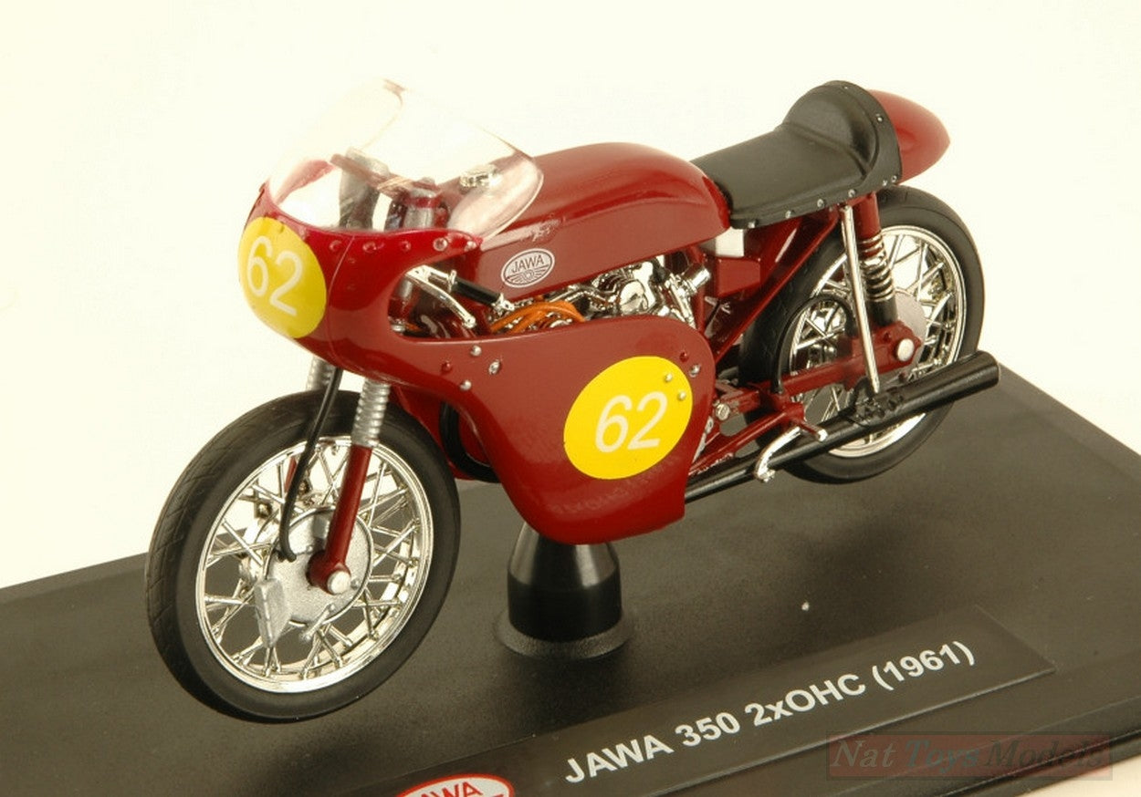 SCALE MODEL COMPATIBLE WITH JAWA 350 2xOHC 1961 AMARANT 1:18 ABREX ABM004-62