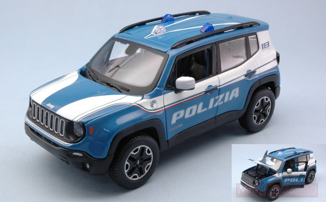 MODELLINO IN SCALA COMPATIBILE CON JEEP RENEGADE POLIZIA 1:24 MAISTO MI31520