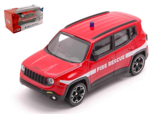 MODELLINO IN SCALA COMPATIBILE CON JEEP RENEGADE VIGILI DEL FUOCO 1:43 MONDO MOTORS MM53213VF