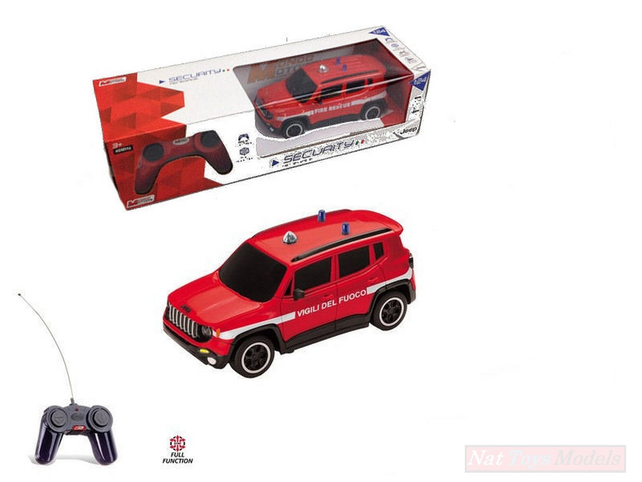 SCALE MODEL COMPATIBLE WITH JEEP RENEGADE FIRE DEPARTMENT RADIO CONTROL 1:24 MONDO MOTORS MM63564V