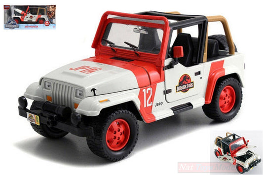 MODELLINO IN SCALA COMPATIBILE CON JEEP WRANGLER 1992 JURASSIC PARK 1:24 JADA TOYS JADA97806