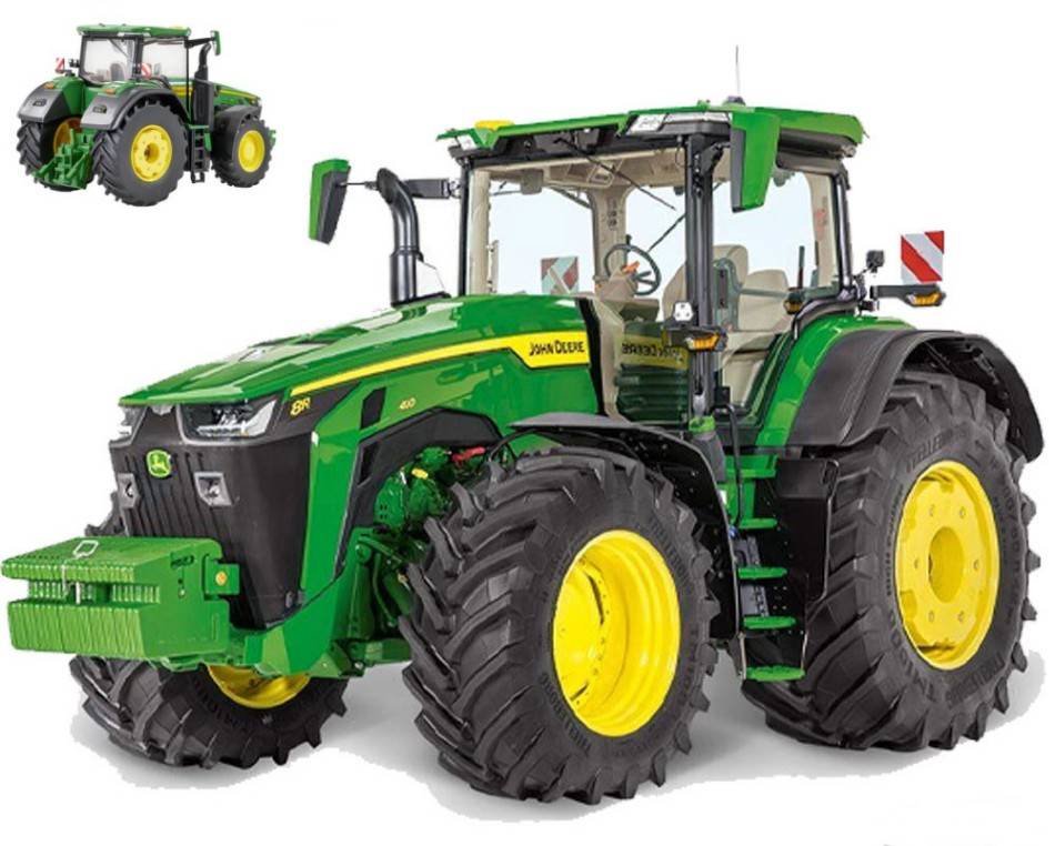 SCALE MODEL COMPATIBLE WITH JOHN DEERE 8R 370 1:32 BRITAINS LC43289 MODEL