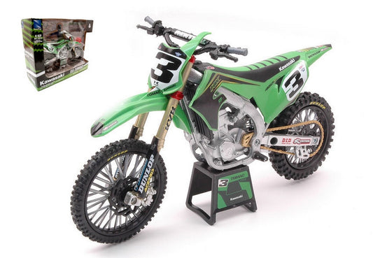 SCALE MODEL COMPATIBLE WITH KAWASAKI KX 450 N.3 ELI TOMAC 2019 1:12 NEW RAY NY58113