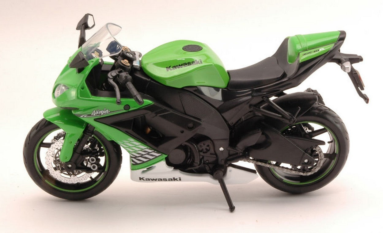 MODELE REDUIT COMPATIBLE AVEC KAWASAKI NINJA ZX-10 R 2010 VERT 1:12 MAISTO MI10011G