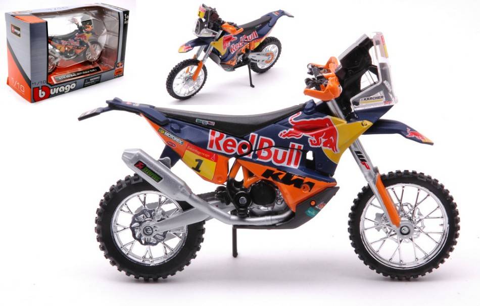 MODELLINO IN SCALA COMPATIBILE CON KTM 450 RALLY N.1 DAKAR RALLY 2019 TOBY PRICE 1:18 BURAGO BU51086