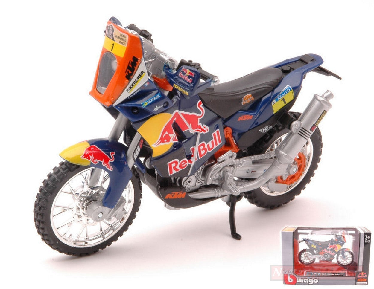 SCALE MODEL COMPATIBLE WITH KTM 450 RALLY N.1 WINNER DAKAR 2015 MARC COMA 1:18 BURAGO BU51071