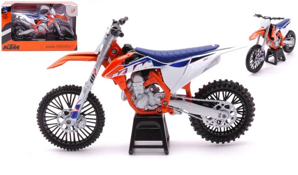 SCALE MODEL COMPATIBLE WITH KTM 450 SX-F 1:12 NEW RAY NY58343 DIE CAST