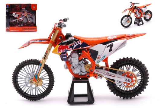 SCALE MODEL COMPATIBLE WITH KTM RED BULL 450 SX-F N.7 AARON PLESSINGER 1:12 NEW RAY NY58363