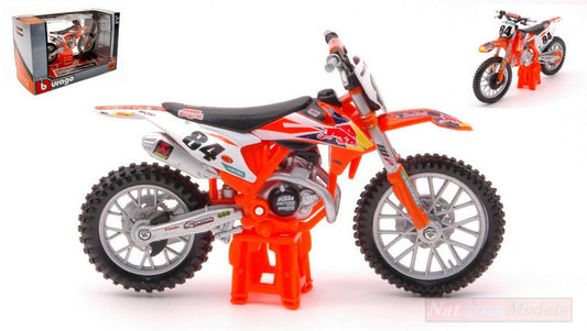 SCALE MODEL COMPATIBLE WITH KTM SX 450 2018 RED BULL N.84 JEFFREY HERLINGS 1:18 BURAGO BU51081