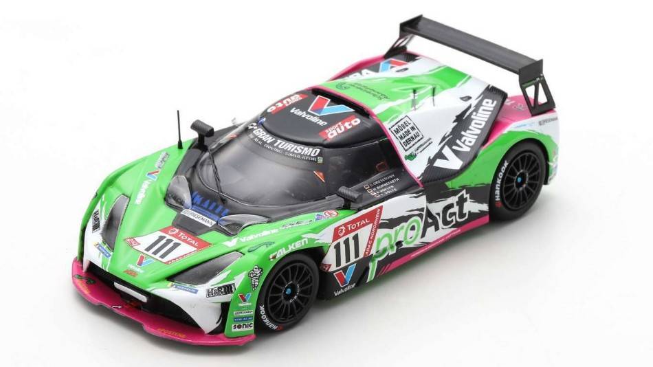 MODELLINO IN SCALA COMPATIBILE CON KTM X-BOW GT4 N.111 WINNER CUP-X CLASS 24 H NURBURGRING VOLTE-KOFLER-GRI SPARK MODEL SG699