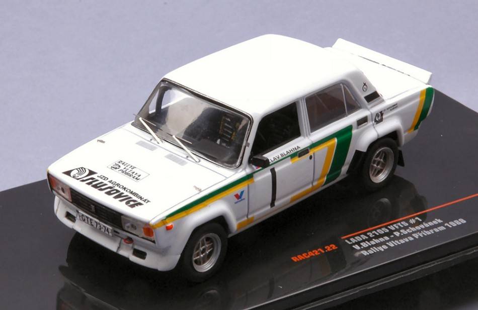 SCALE MODEL COMPATIBLE WITH LADA 2105 VFTS N.1 VITAVA PRIBRAM RALLY 1988
 BLAHNA/SCHOVANEK 1:43 IXO MODEL RAC421