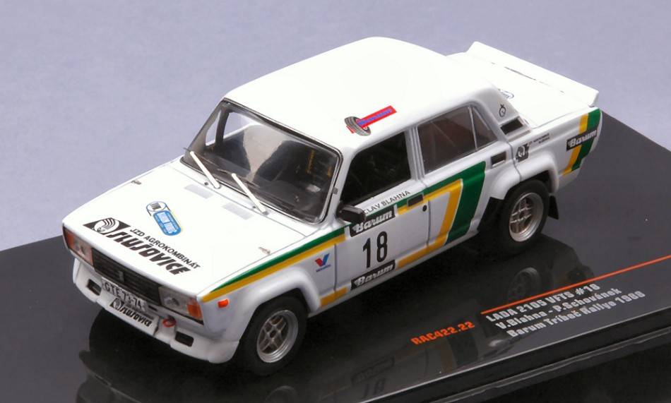 SCALE MODEL COMPATIBLE WITH LADA 2105 VFTS N.18 TRIBEC RALLY 1988
 BLAHNA/SCHOVANEK 1:43 IXO MODEL RAC422