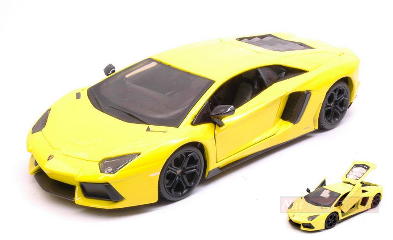 SCALE MODEL COMPATIBLE WITH LAMBORGHINI AVENTADOR LP700-4 YELLOW 1:24 MAISTO MI31362Y