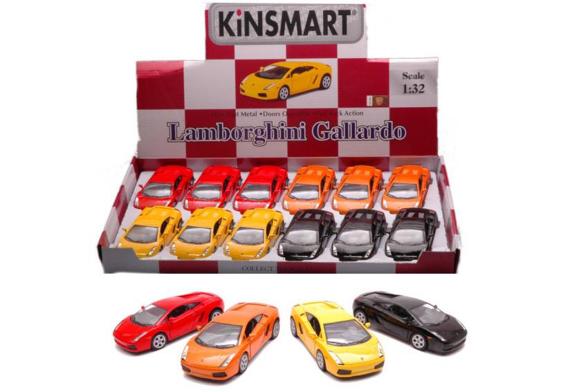 MODELLINO IN SCALA COMPATIBILE CON LAMBORGHINI GALLARDO cm 12 KINSMART KT5098D