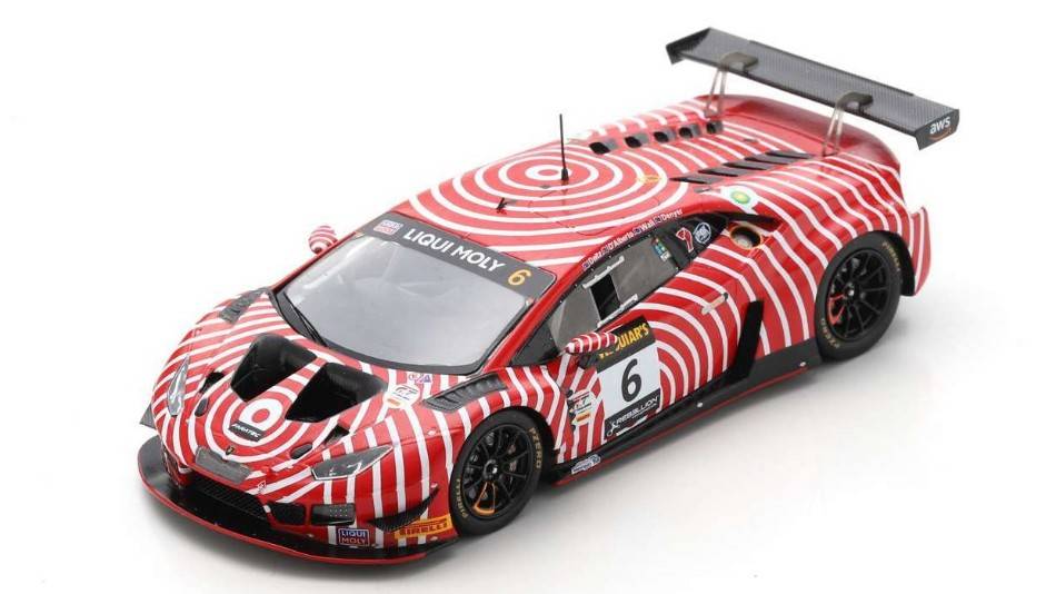 MODELLINO IN SCALA COMPATIBILE CON LAMBORGHINI HURACA GT3 N.6 5th 12 H BATHURST 2022 D'ALBERTO-WALL-DEITZ-D SPARK MODEL AS063