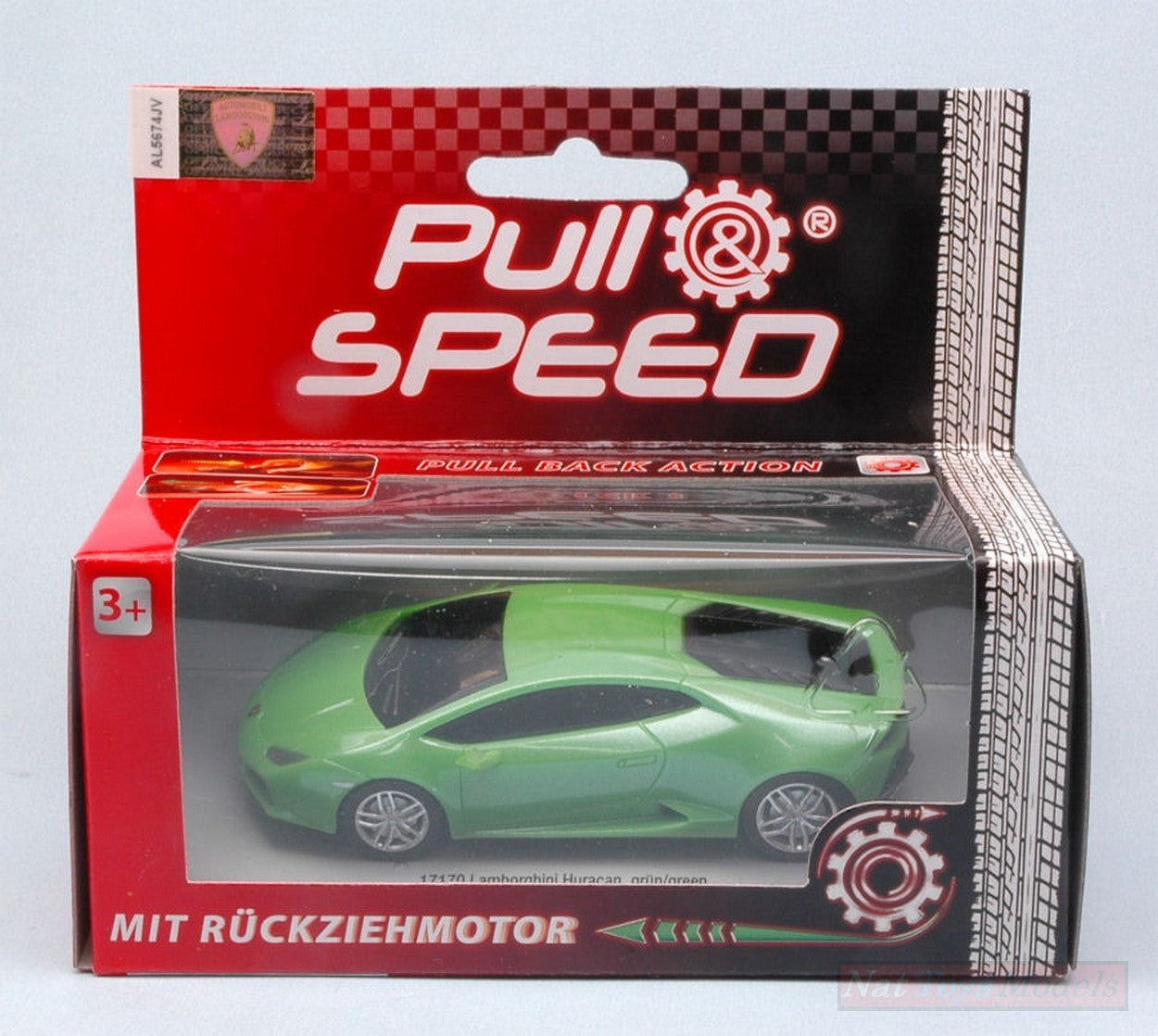 SCALE MODEL COMPATIBLE WITH LAMBORGHINI HURACAN GREEN PULL SPEED 1:43 CARRERA CAR17170