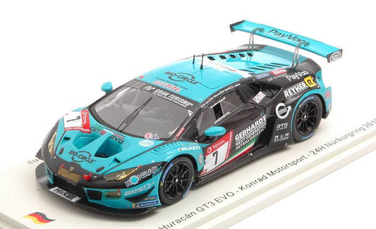 SCALE MODEL COMPATIBLE WITH LAMBORGHINI HURACAN GT3 EVO N.7 24 H NURBURGRING MAPELLI-DI MARTINO 1:43 SPARK MODEL SG576