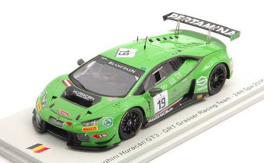 MODELLINO IN SCALA COMPATIBILE CON LAMBORGHINI HURACAN GT3 N.19 24 H SPA 2016 PICCINI-STOLZ-BERETTA 1:43 SPARK MODEL SB286