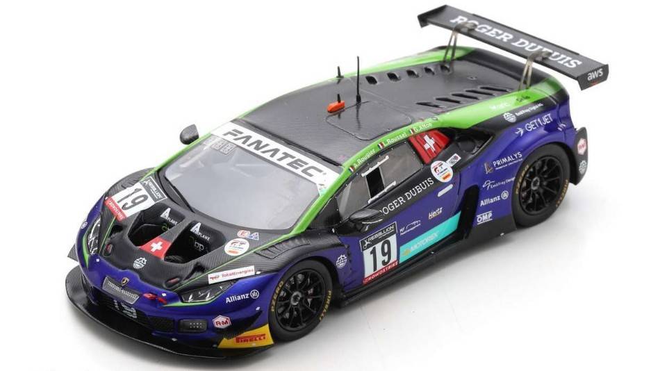 SCALE MODEL COMPATIBLE WITH LAMBORGHINI HURACAN GT3 N.19 24 H SPA 2022 ROUSSEL-ROUGIER-ALTOE 1:43 SPARK MODEL SB508