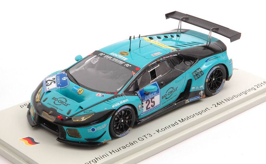 SCALE MODEL COMPATIBLE WITH LAMBORGHINI HURACAN GT3 N.25 24 H NURBURGR.2016 STOLZ-KONRAD-ZOC.-F.1:43 SPARK MODEL SG573